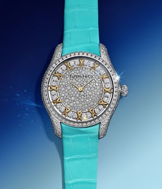 watch with diamond dial