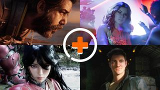 New games 2026: images of Saros, GTA 6, Beast of Reincarnation, and 007 First Light with a plus sign in the middle.