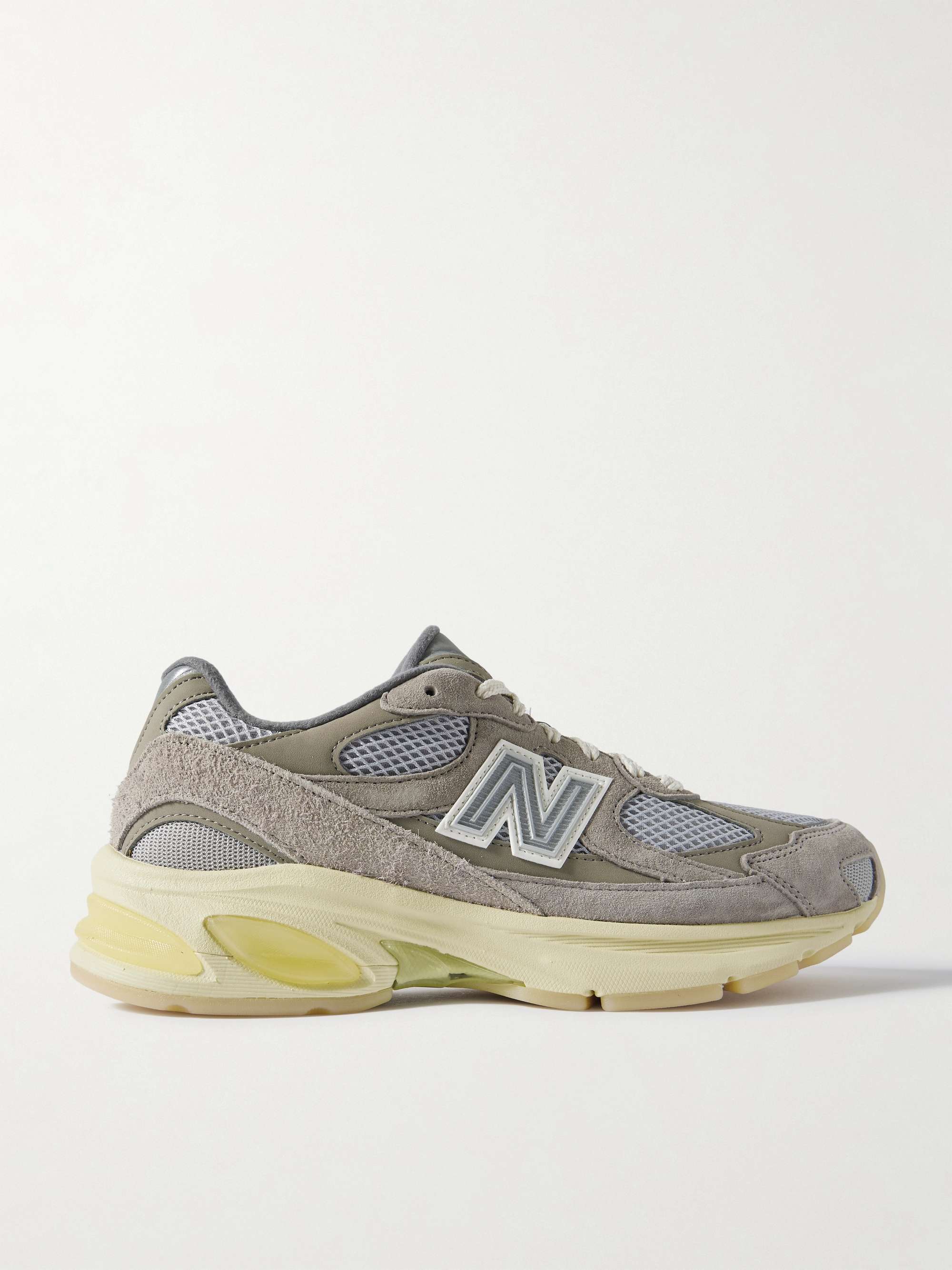 2010 Gray Days Rubber and Suede-Trimmed Mesh Sneakers