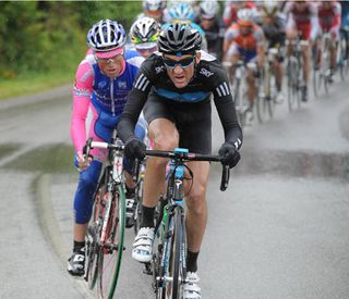 Michael Barry chases, Giro d'Italia 2010, stage 7