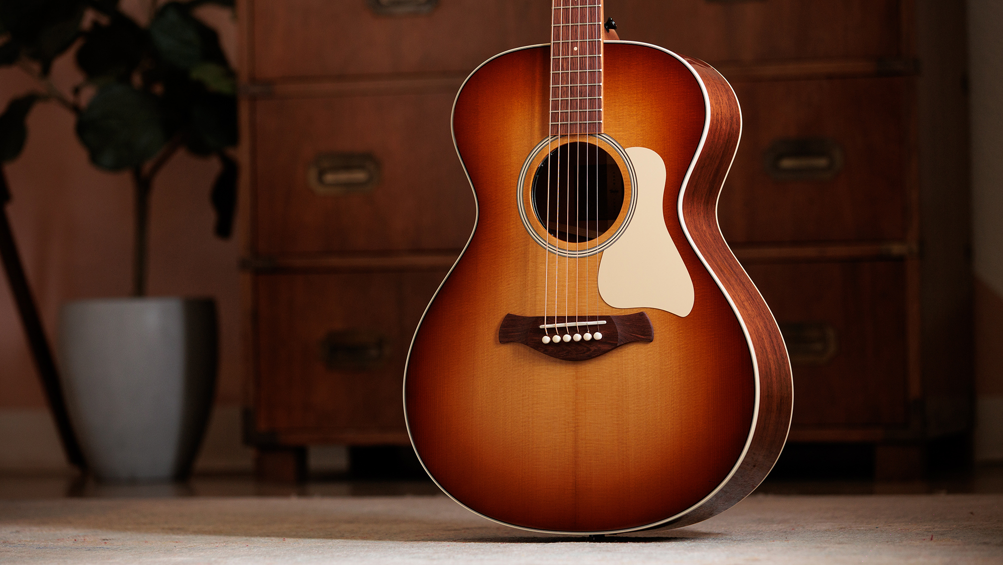 A photo of the Taylor Ben Harper Gold Label 512e Special Edition grand concert acoustic