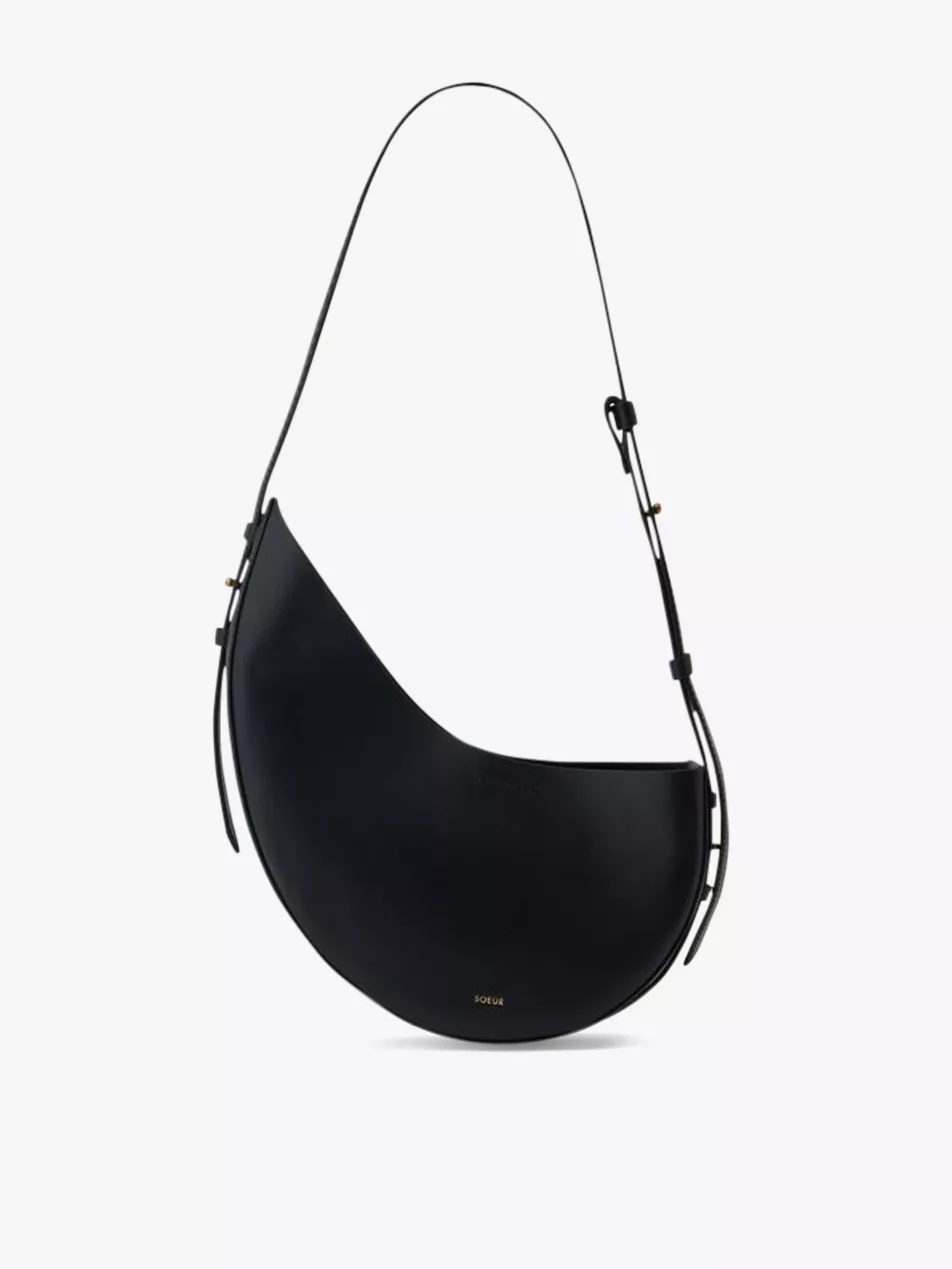 Wino Logo-Embossed Leather Shoulder Bag