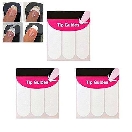 Generic 3 X Pack of 48 Nail Art French Manicure Tip Guides Stickers J Stylish Attractive Design