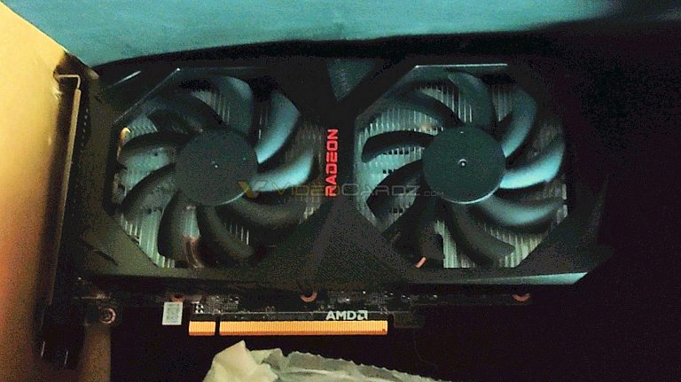 A graphics card rumored to be the upcoming AMD Radeon RX 6600XT