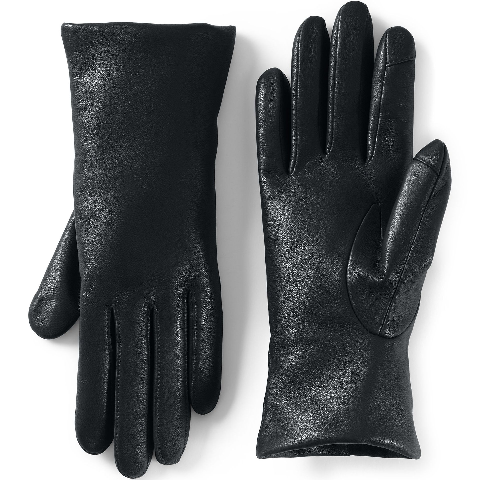 lands end, EZ Touch Screen Cashmere Lined Leather Gloves