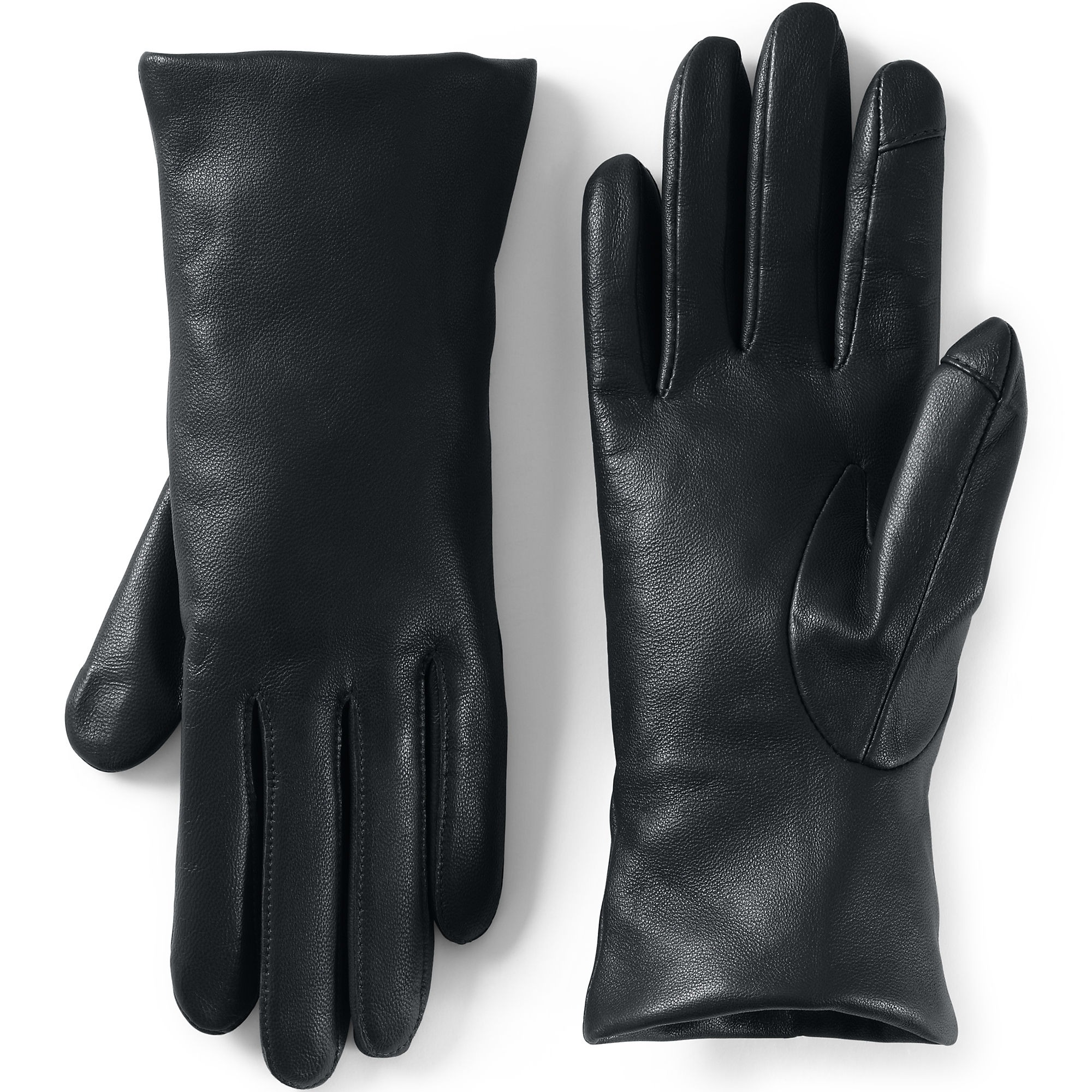 lands end, EZ Touch Screen Cashmere Lined Leather Gloves