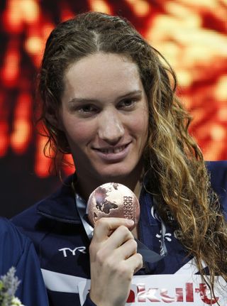French Olympic gold medal swimmer Camille Muffat.