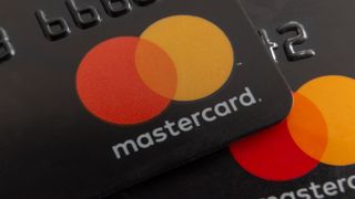 The Mastercard logo in a bank card
