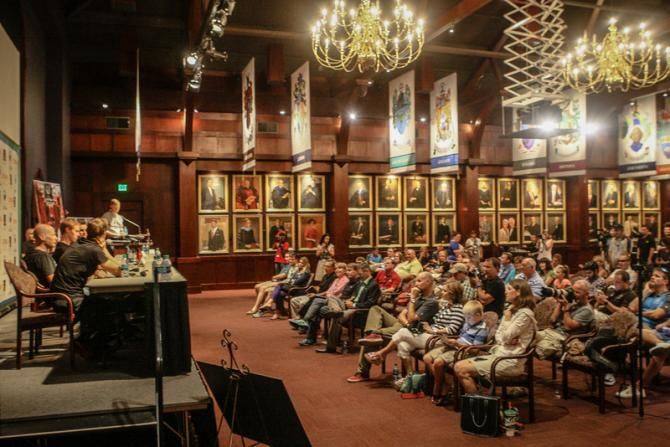Today's press conference at Southern University's Grand Hall had a nice turnout.
