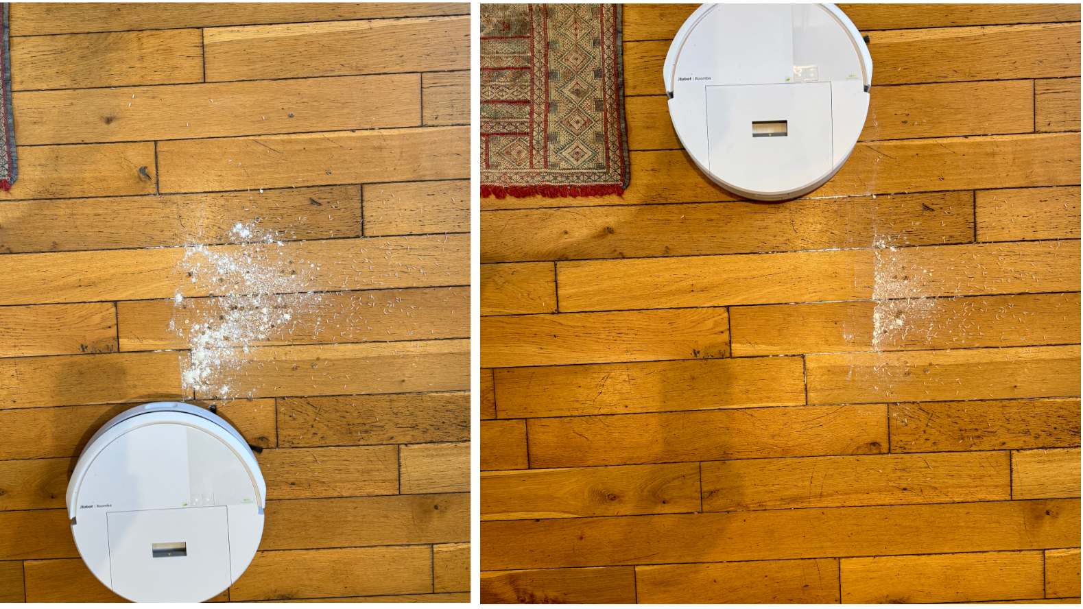 iRobot Roomba 205 DustCompactor Combo robot vacuum during suction tests on hard floor