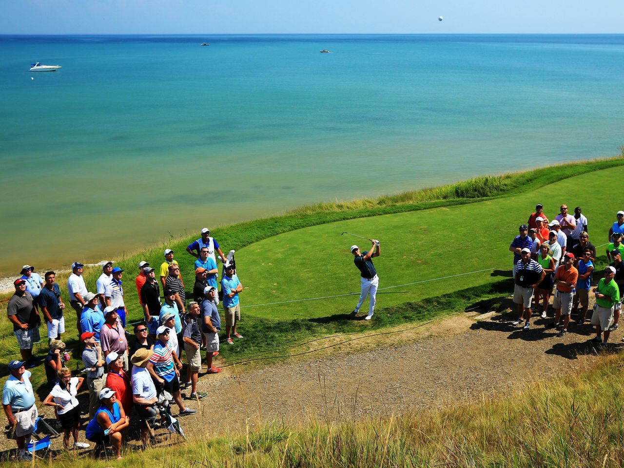 Some of the sights of a stormy second day at Whistling Straits