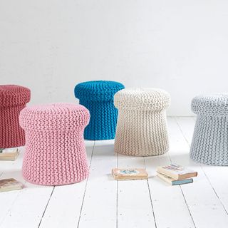 childrens furniture with thimble stools with five colours