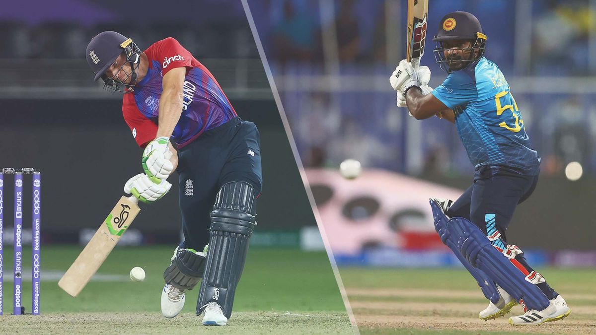 Jos Buttler of England and Kusal Perera of Sri Lanka