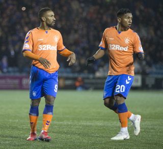 Rangers have a big decision on whether to go with Jermain Defoe (left) or Alfredo Morelos against Celtic