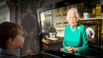 The Queen Elizabeth II addressing the nation