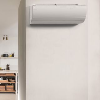 The Daikin Ururu Sarara air conditioning unit on kitchen wall