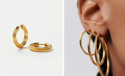 gold hoop earrings: Missoma Hoop Air