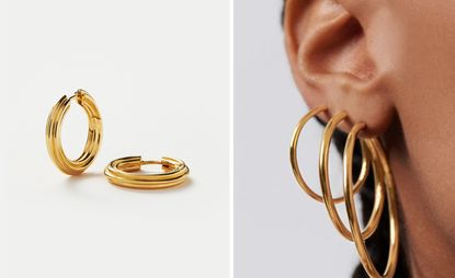 gold hoop earrings from Missoma Hoop Air collection