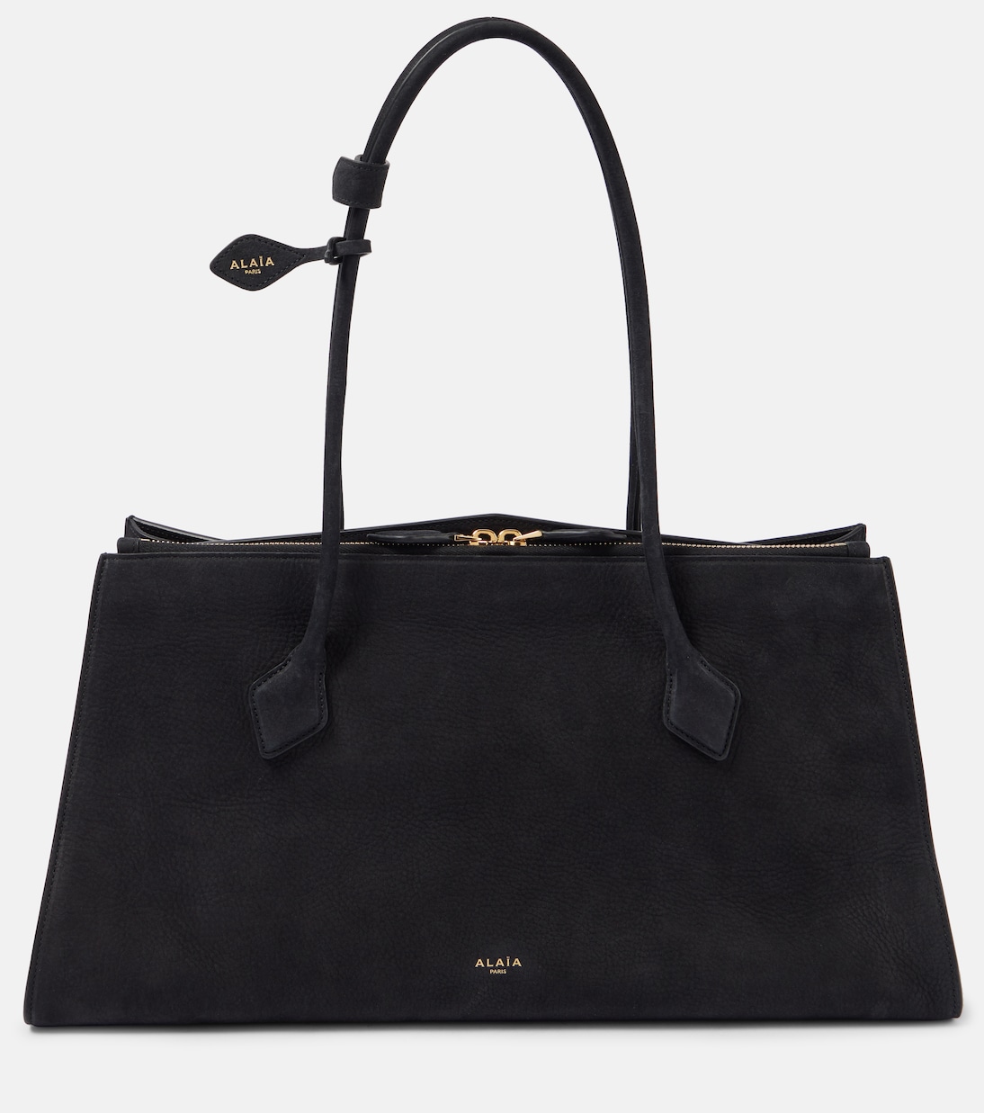 Le Teckel Leather Tote Bag in Black - Alaia