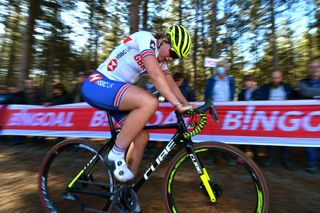 Zoe Backstedt (Team GB) competes during the 25th Zonhoven UCI CycloCross World Cup 2021