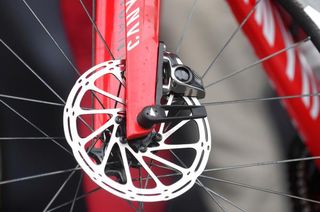 The Katusha team has run SRAM disc brakes throughout the season on its Canyon bikes