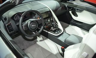 Interior of grey Jaguar F-Type