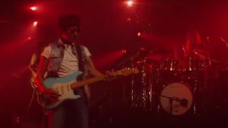 Jeff Beck performs Link Wray & His Ray Men's "Rumble" using a Fender American Vintage II 1957 Stratocaster in Sea Foam Green finish