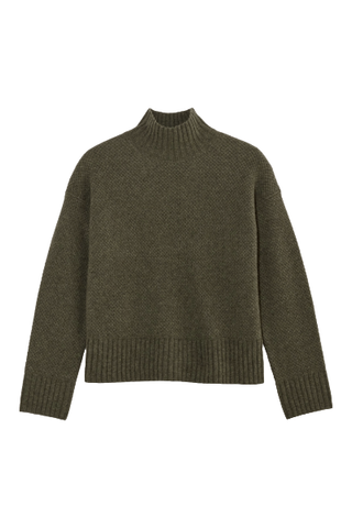 The Honeycomb Funnel Neck in Wool Cashmere (Was $198) 