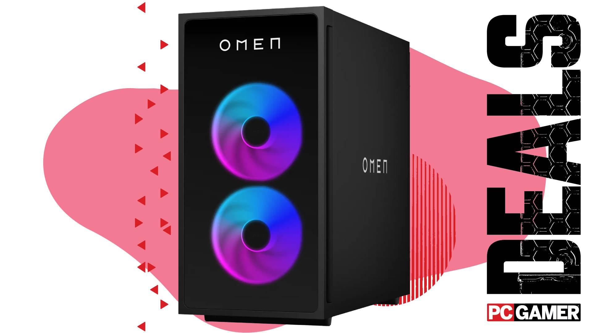 The HP OMEN 35L Gaming Desktop floats in the funky PCG deal void.