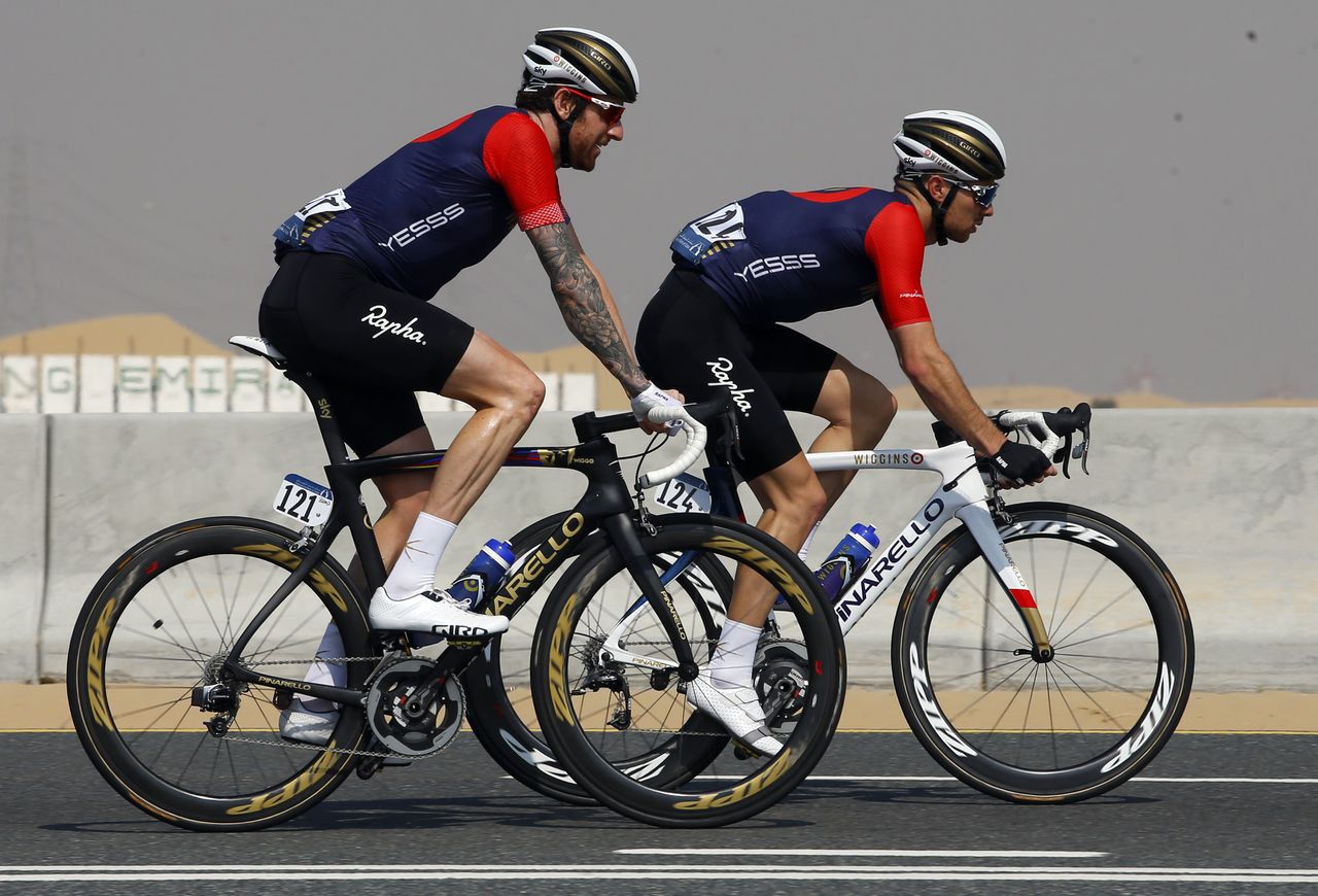 Bradley Wiggins on his Pinarello Dogma F8