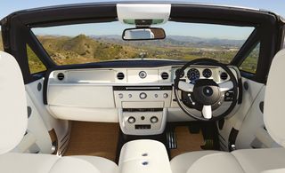 Interior View of the convertible Rolls-Royce Phantom Drophead Coupé