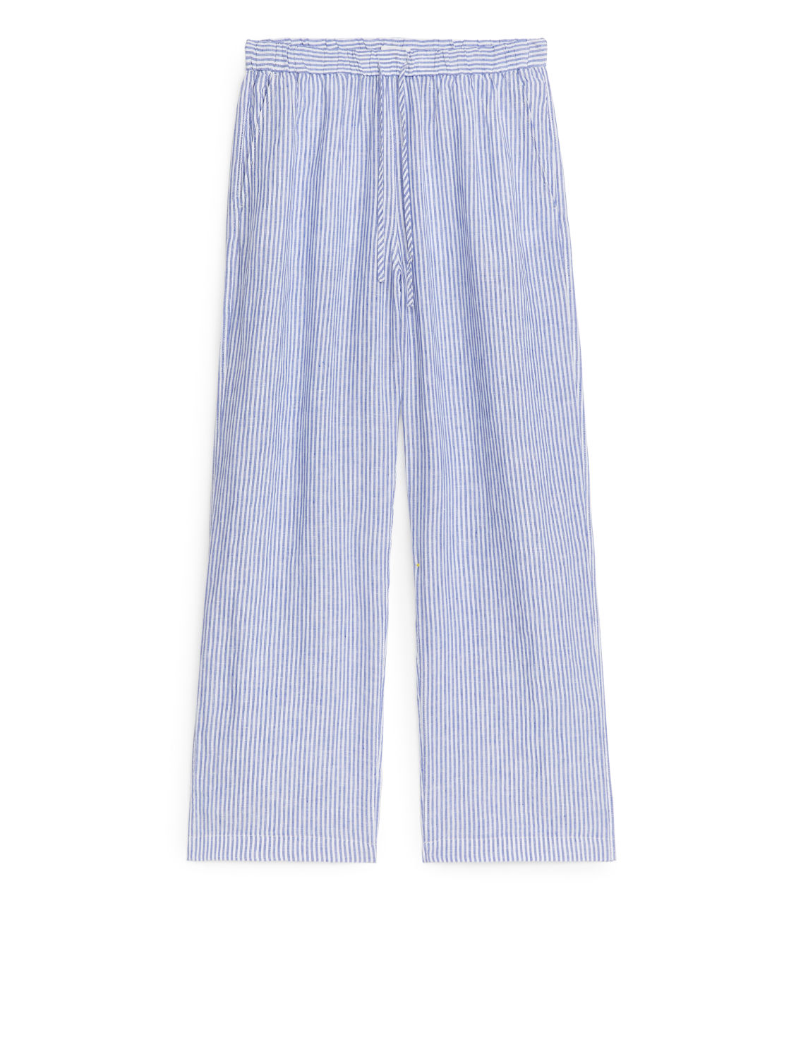 Linen Drawstring Trousers - Blue/white - Arket Gb