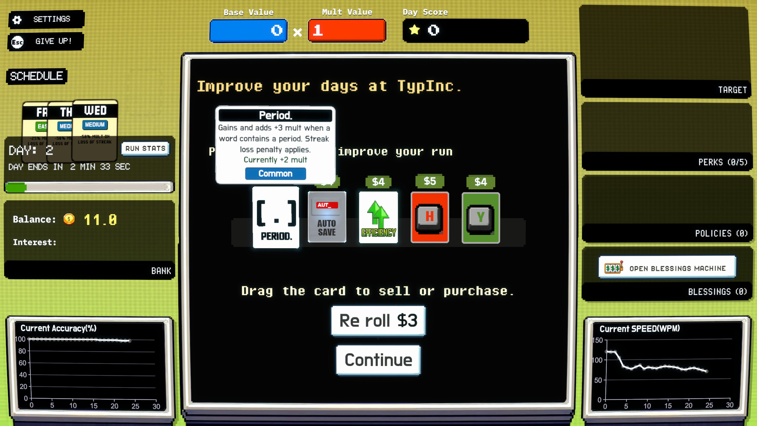 A typing game