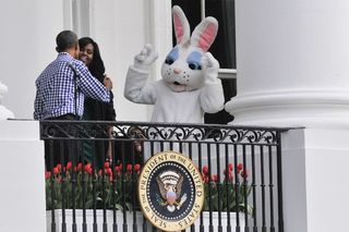 The Easter Bunny with the Obamas
