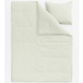 H&M Home Linen-blend Twin Duvet Cover Set
