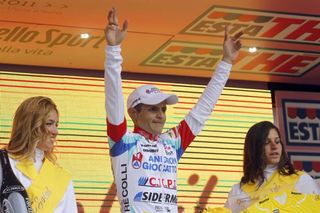 Jose Rujano (Androni) on the winner's podium