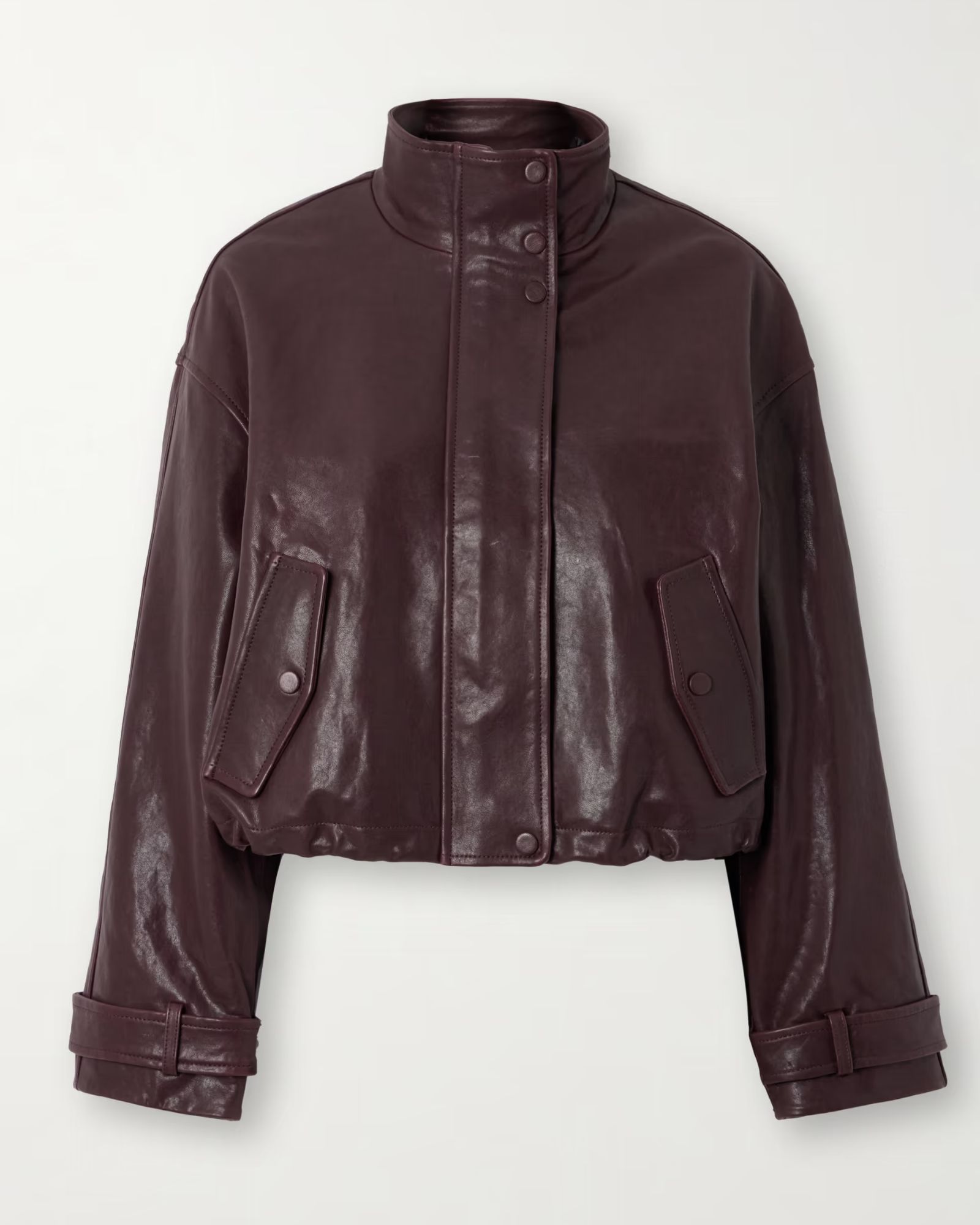 Veronica Beard Bateman cropped leather jacket