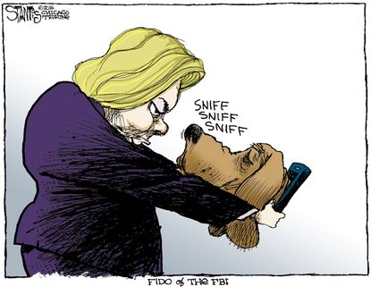 Political Cartoon U.S. Hillary FBI 2016