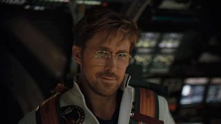 Ryan Gosling with a rye smile in Project Hail Mary