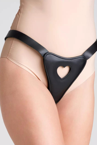 leather chastity belt with heart cutout