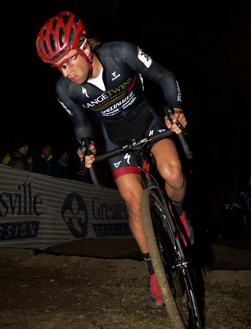 Cody Kaiser (Lange Twins Specialized) was one of the very few racers who could ride the granite stairs in the darkness.