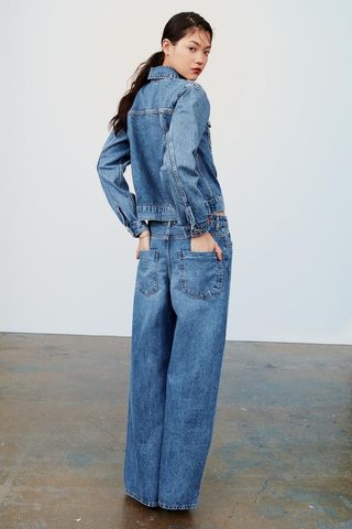 zara, Mid-RiseZ1975 Loose-Fit Wide-Leg Jeans