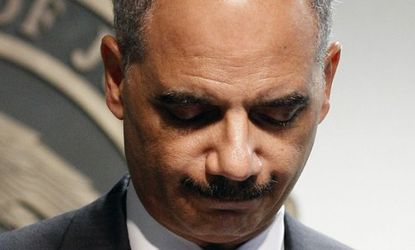 Attorney General Eric Holder was held in contempt of Congress on Thursday, with 17 Democrats siding with the Republican majority against Holder.