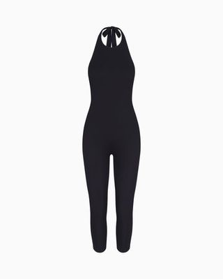 Smooth Stretch Capri Catsuit | Black