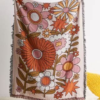 A Valley Cruise Press ‘70s Bloom Woven Throw Blanket
