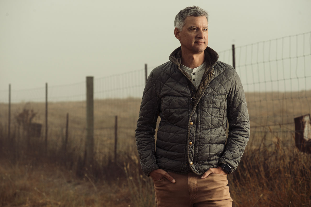 Matt Courtney in vineyard