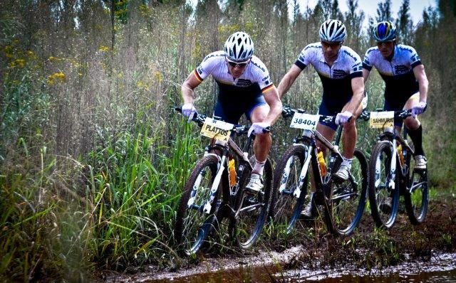 Team Bulls racers in action in Sabie in 2012