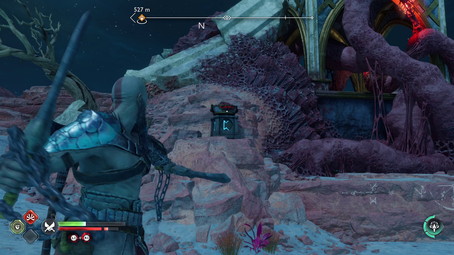 God of War Ragnarok runic Nornir chests in Alfheim