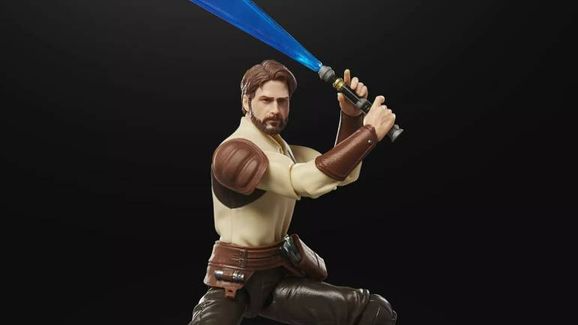 The Star Wars: The Black Series&#039; action figure of Kyle Katarn.