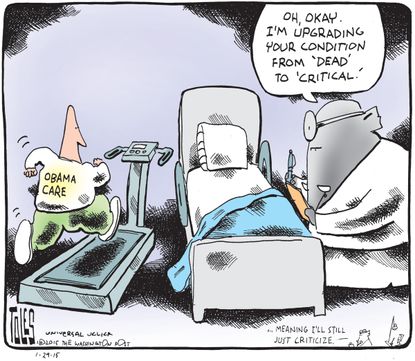 Political cartoon U.S. health Obamacare GOP